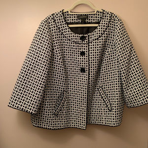 Lane Bryant Black and White Blazer